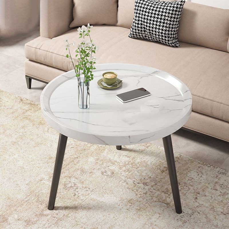 Nordic Round Coffee Table Tea/Black/White Cocktail Table for Living Room