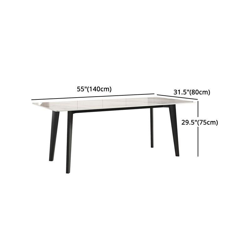 Contemporary Style Sintered Stone Dining Table Set 1/4/5/7 Pieces Dining Set for Home