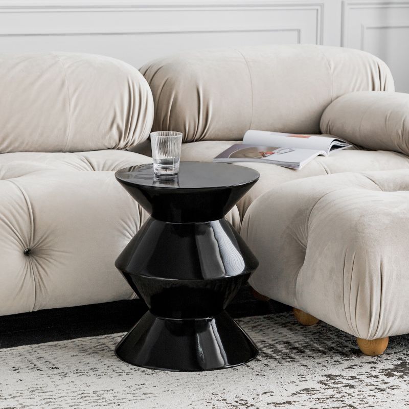 Contemporary Round Side End Table Living Room Pedestal End Table for Living Room