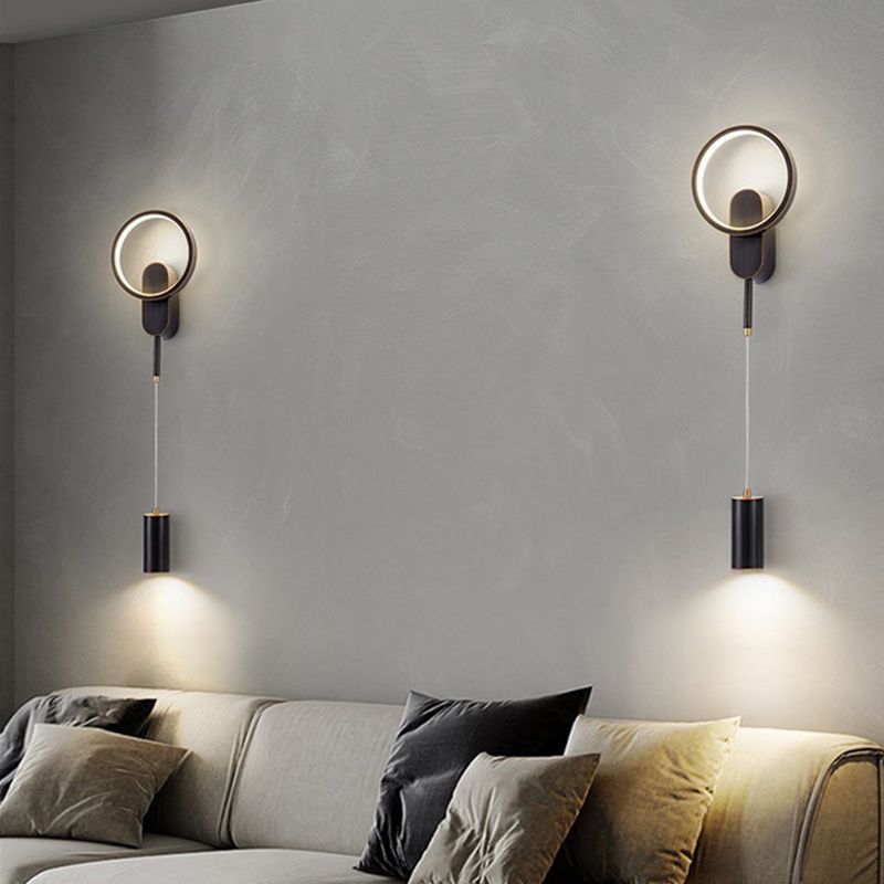 Metal Geometric Wall Sconce Lights Modern 2 Lights Wall Lighting Fixtures