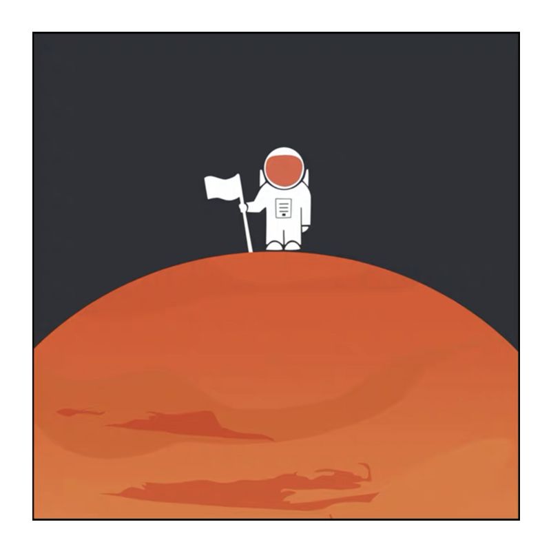 Universe Exploration Wall Art Print Dark Color Kids Style Canvas for Living Room