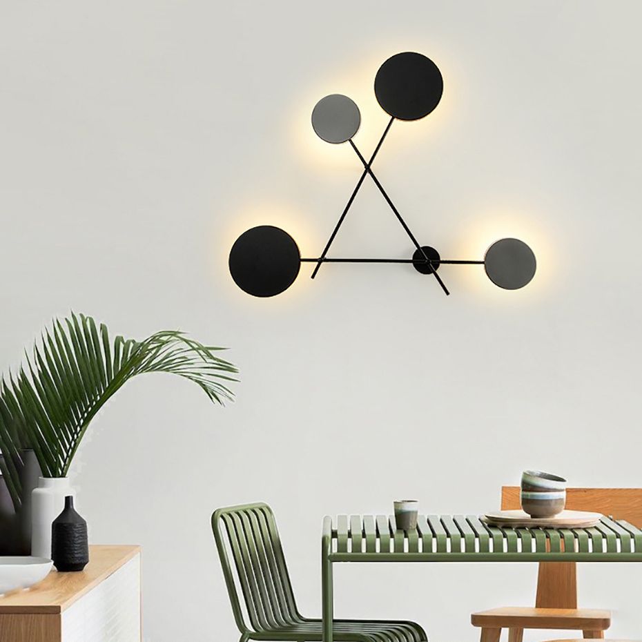 Geometric Sconce Lights Modern Wall Light Fixture Metal 4 Light Wall Sconce Lights