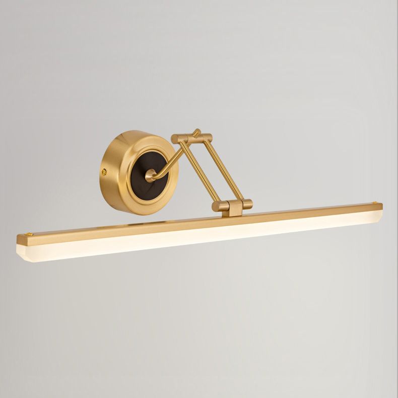 Linear Shape Wall Lighting Modern Style Metal 1-Light Sconce Lamp for Shower Room