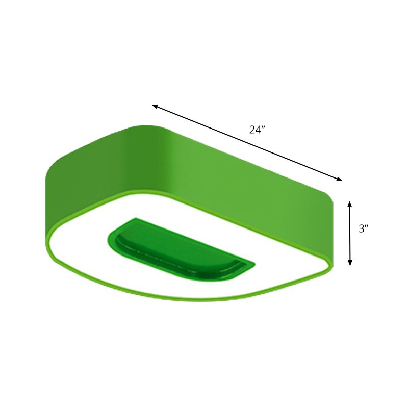 Kids Letter LED Ceiling Mount Light Acrylic Candy Colored Flush Light for Kindergarten