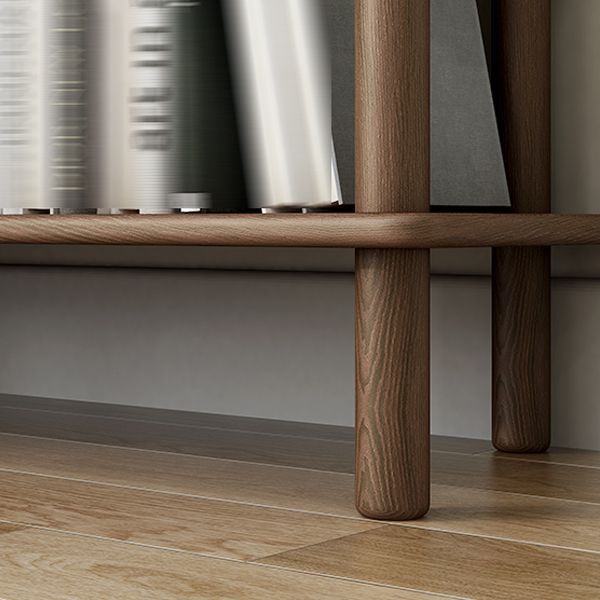 Gummiholz Etagere Bücherregal zeitgenössisches offenes Bücherregal für Zuhause