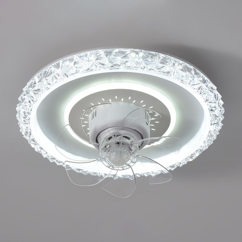 2 Light Ceiling Fan Lighting Modern Style Metal Ceiling Fan Light for Dining Room