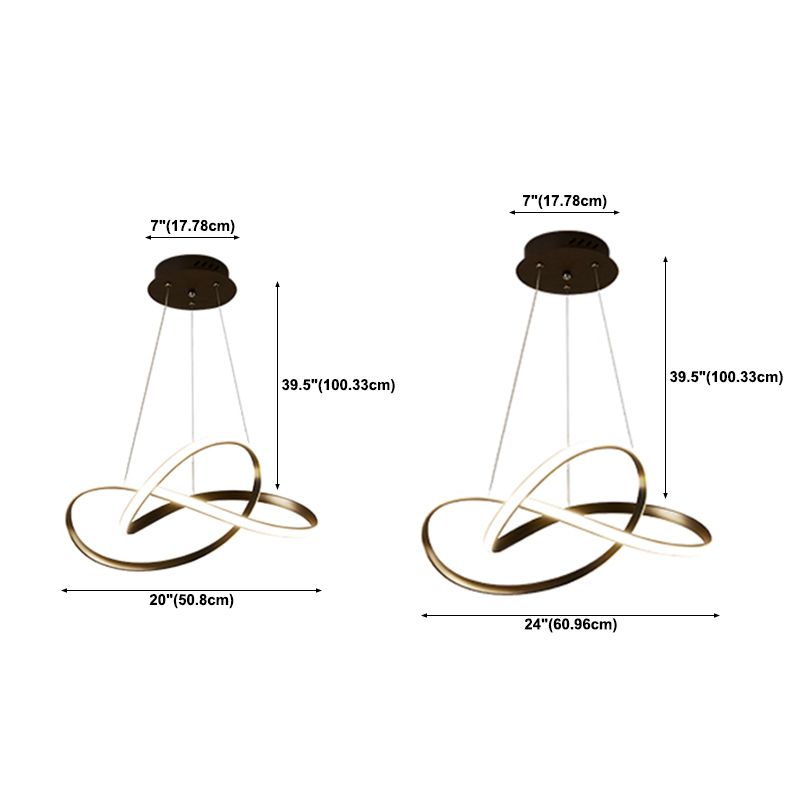Candelier de forma retorcida contemporánea metal de luz 1 accesorio de iluminación de lámpara de luz