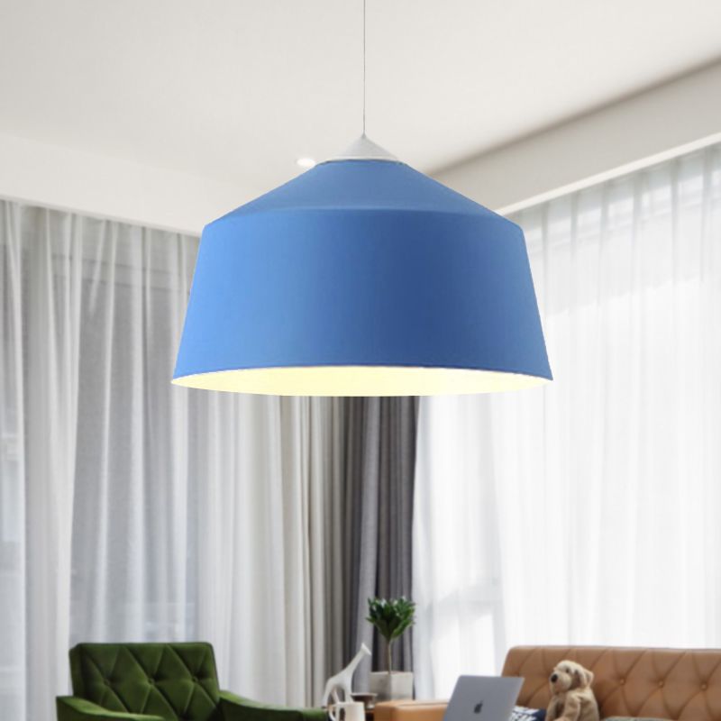 Dome Pendant Lighting Nordic Metal 1 Light Black/Grey/Pink Hanging Ceiling Light