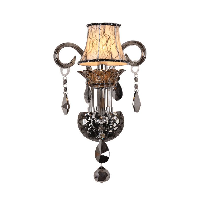 Fumo gris cónicoidulcador cónyuge lámpara modernista modernista 1/2 luces de la sala de estar iluminación montada en la pared