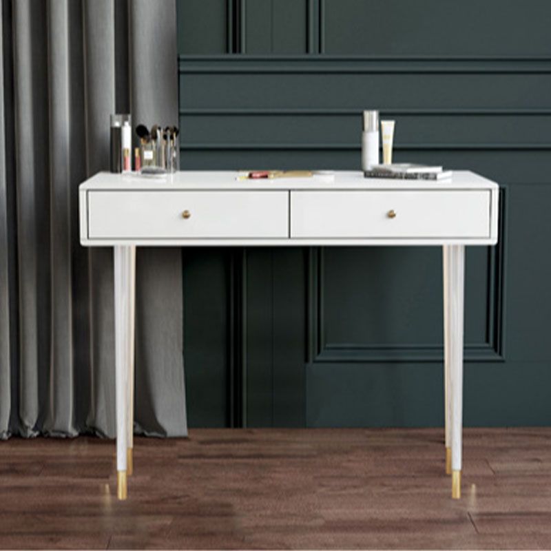 White Makeup Table With 2 Drawers 15.74 W X 29.52" H for Bedroom