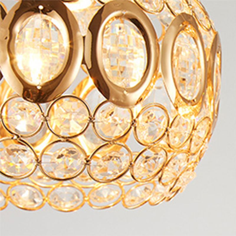 Cluster à ananas doré Éclairage pendentif éclairage moderniste cristal de lampe suspendue