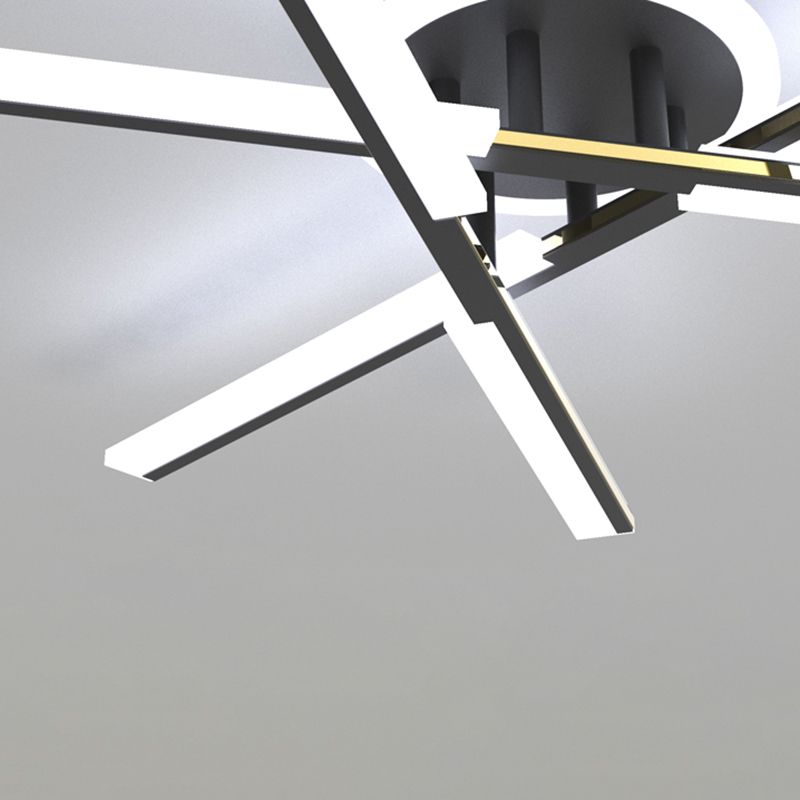 Plafonnier Spoutnik à 4 lumières, nouveau plafonnier moderne en aluminium pour chambre à coucher