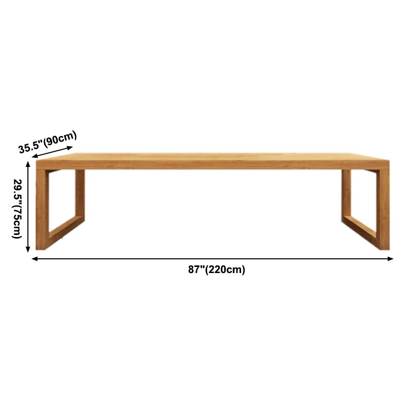 Pine en bois massif salle à manger à double table de base de piédestal à base de rectangle de base pour la maison