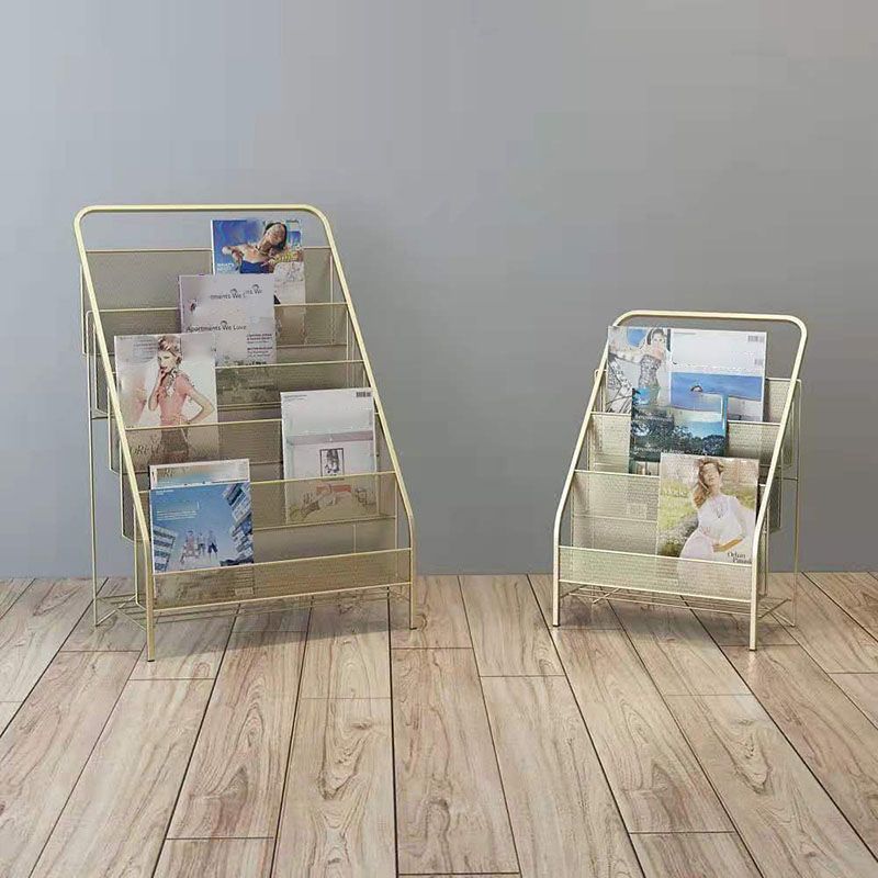 Metal Ladder Bookcase Scandinavian Style Closed Back Book Shelf