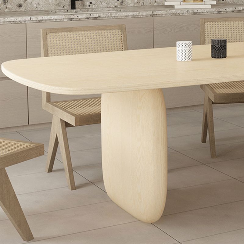 Pine Solid Wood Tripod Dining Table Modern Rectangle Dining Room Kitchen Home Furniture