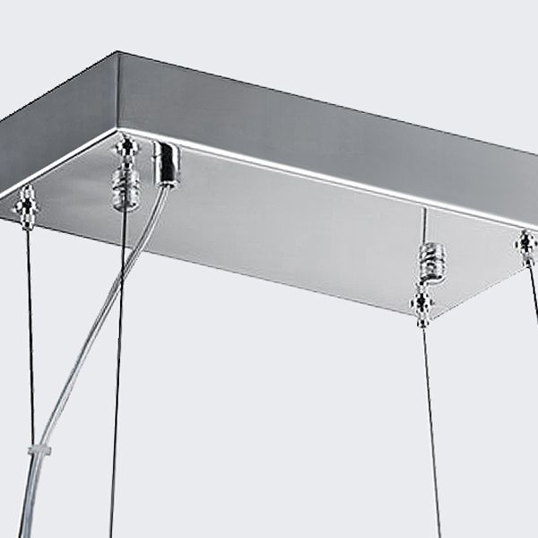 Ideas de iluminación de isla rectángulo de estilo contemporáneo Crystal Island Lights