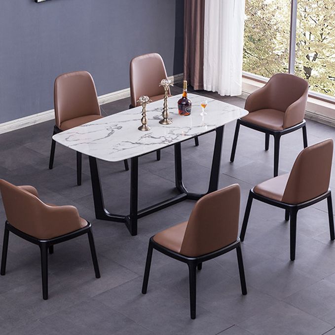 Solid Back Chair Wood Scandinavian Dining Kitchen Room Arm Chair