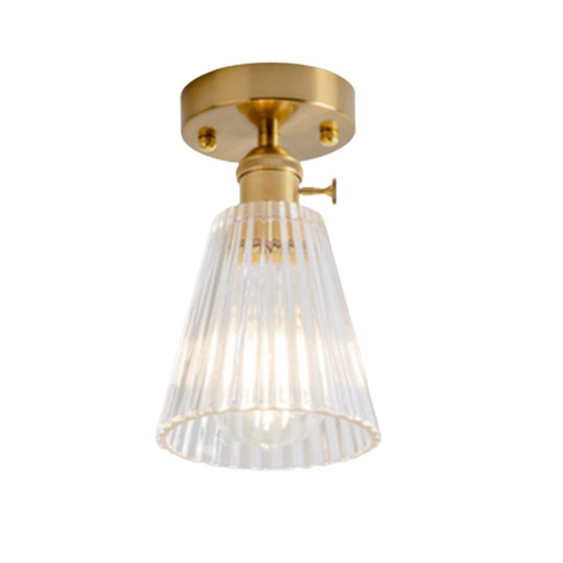Geometric Flush Light Fixtures Modern Style Glass 1 Light Flush Ceiling Light