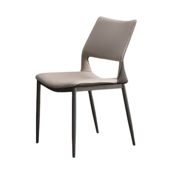 Contemporary Dining Chairs Armless Chair with Metal Legs for Home