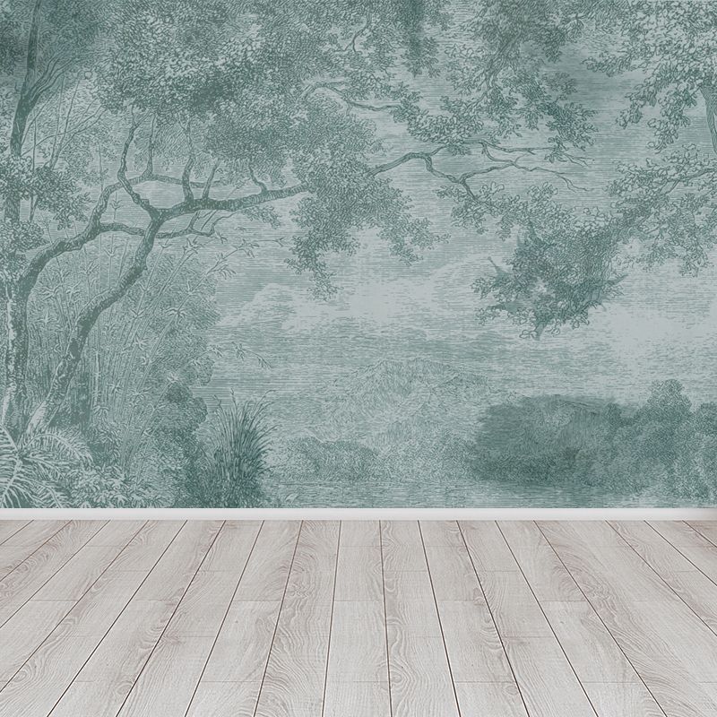 House Decor Forest Mural Wallpaper Customized Tropical Wall Covering for Playroom