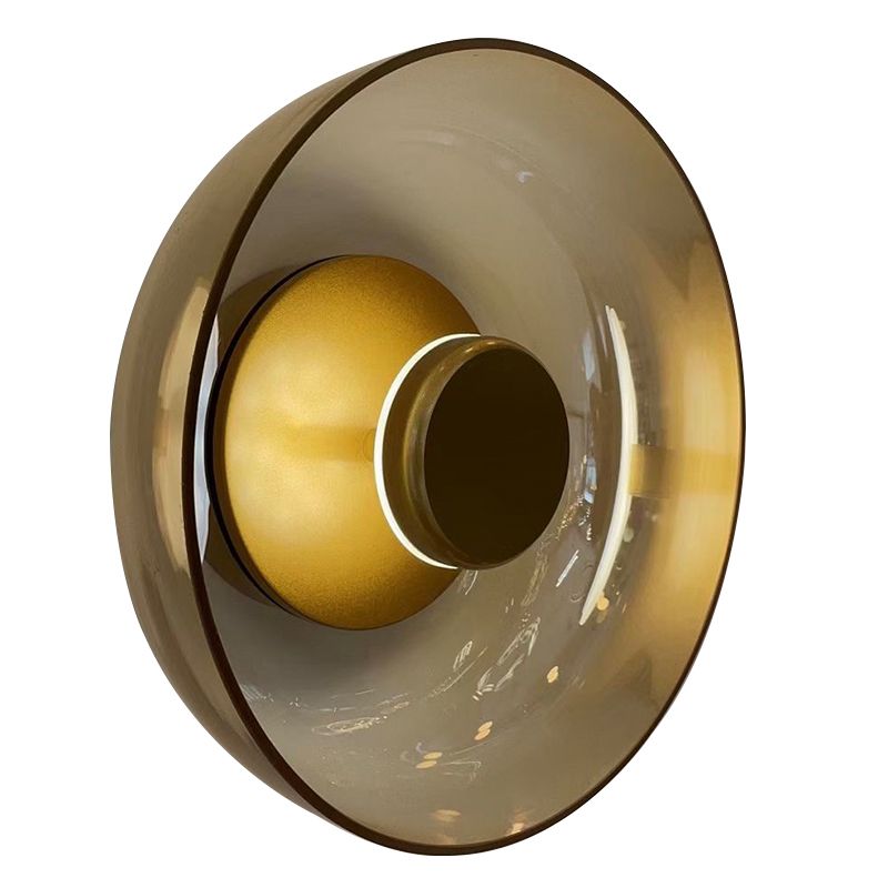 Glass Bowl-Shaped Wall Mounted Lighting Minimalist LED Wall Mounted Light Fixture