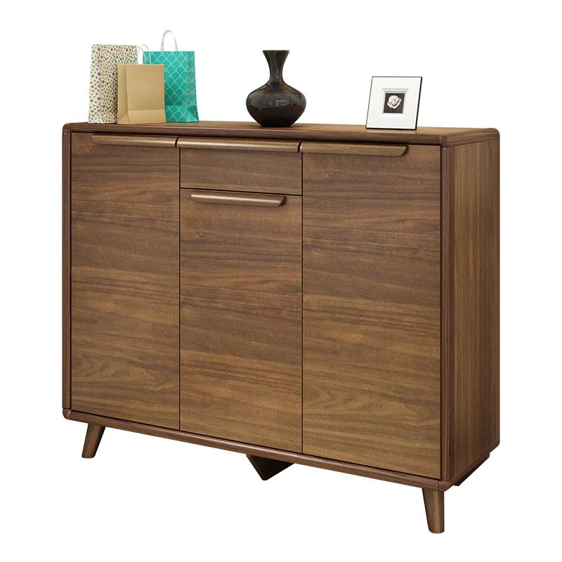 Industrial Wood Accent Cabinet Bar Pulls Straight Legs Cabinet