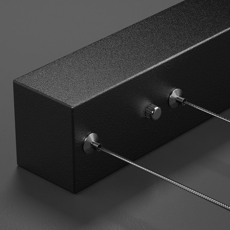 Candelera de araña de metal moderna Candelera cuadrada de múltiples capas en negro para sala de estar