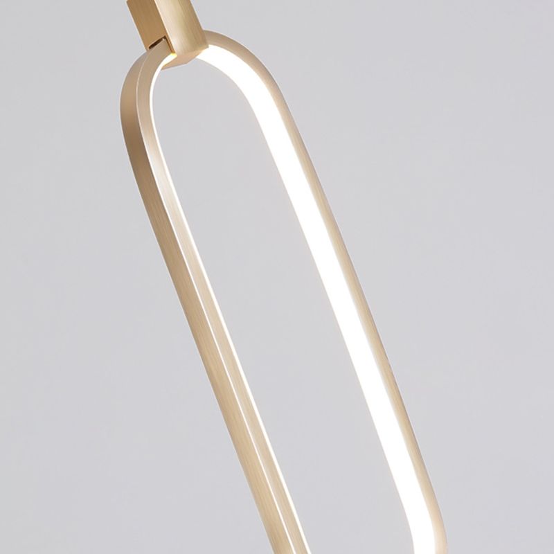 Modern Style Hanging Light Fixture Strip Shape Pendant Light with Silica Gel Shade