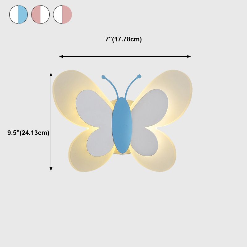 Butterfly LED Wall Lamp in Modern Creative Style Acrylic Wall Light for Bedroom