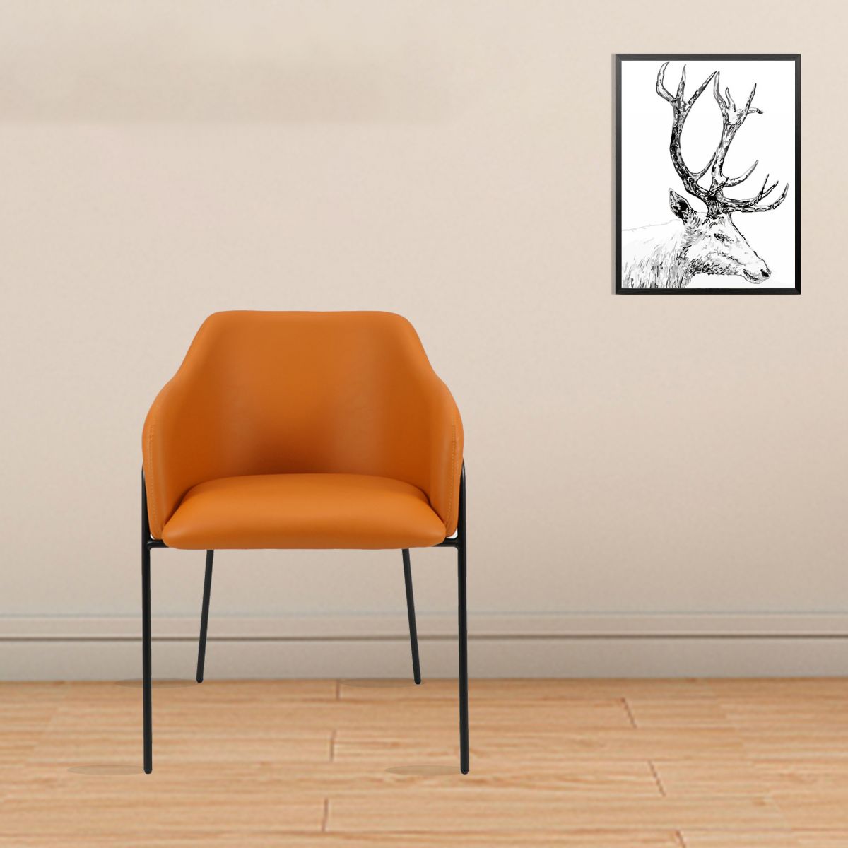 Metal Legs Parsons Chair Contemporary Style Indoor-Outdoor Chair