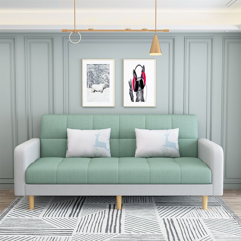 Soft moderne en lin convertible 27 "W Sofa Squa Square Bras avec rangement