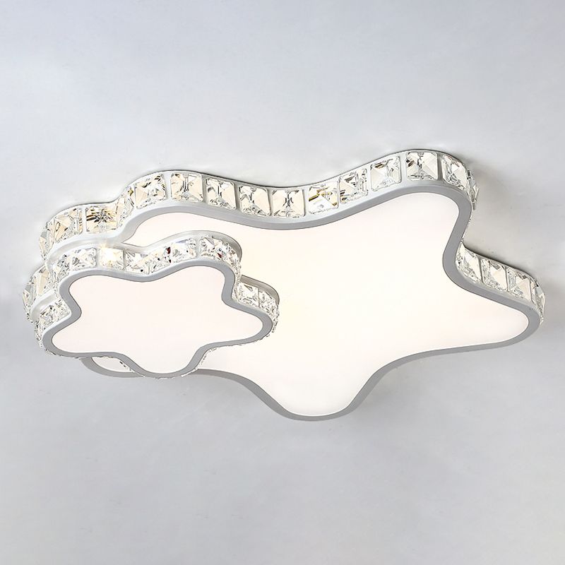 Kristallgeometrische LED-Unterputzleuchte im modernen Luxus-Stil aus Edelstahl für Schlafzimmer