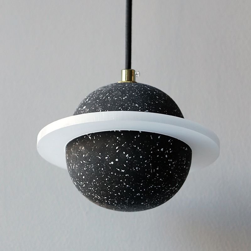 Planet-vormige LED hangende lamp cement cement single-bulp slaapkamer hanglampverlichting armatuur