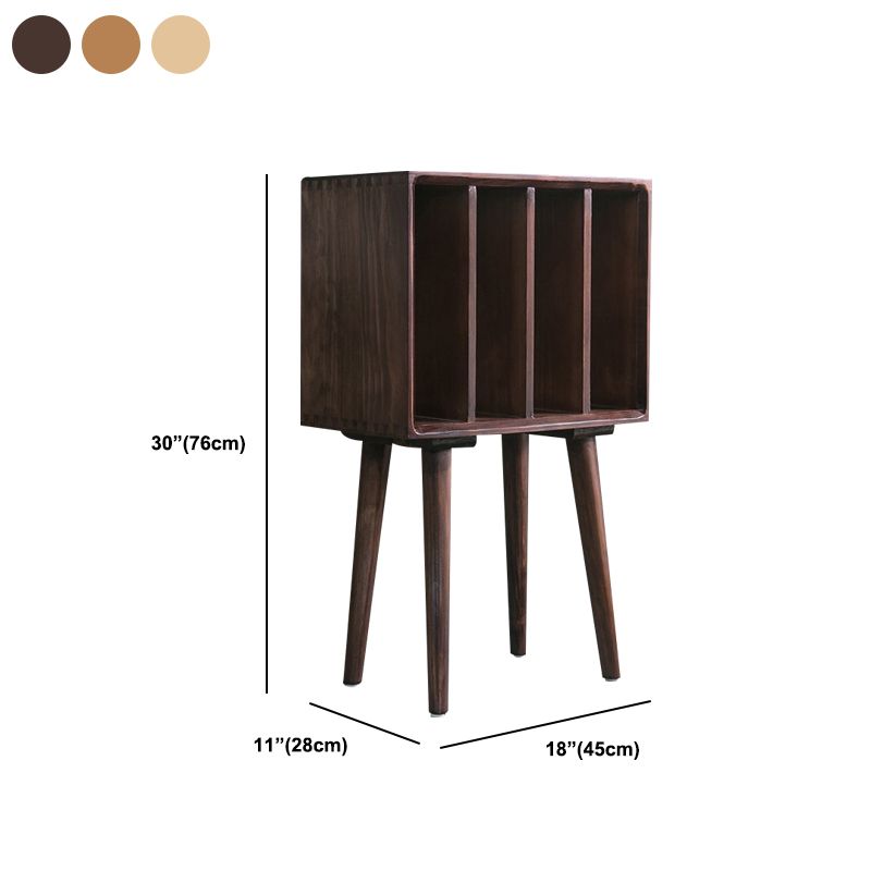 11" Wide Contemporary Shelf Closed Back Solid Wood Pine Bookcase