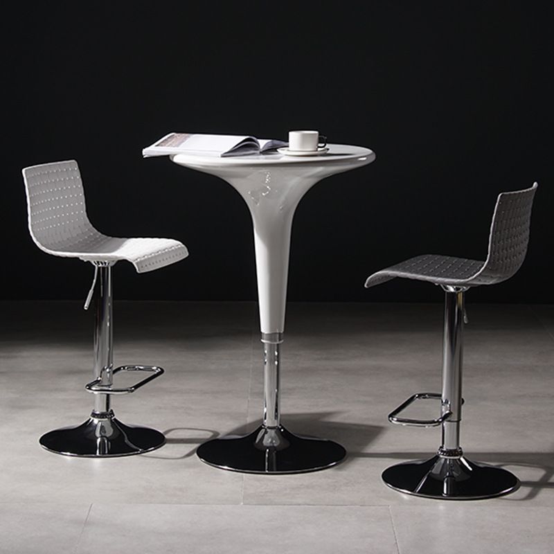 Industrial Style Liftable Bar Stool Plastic Counter Bar Stool with Metal Legs