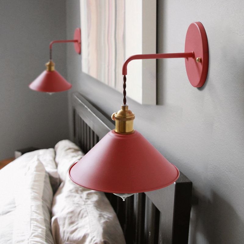 Modern Macaron Sconce Lighting Metal Geometric Wall Lamp for Bedroom