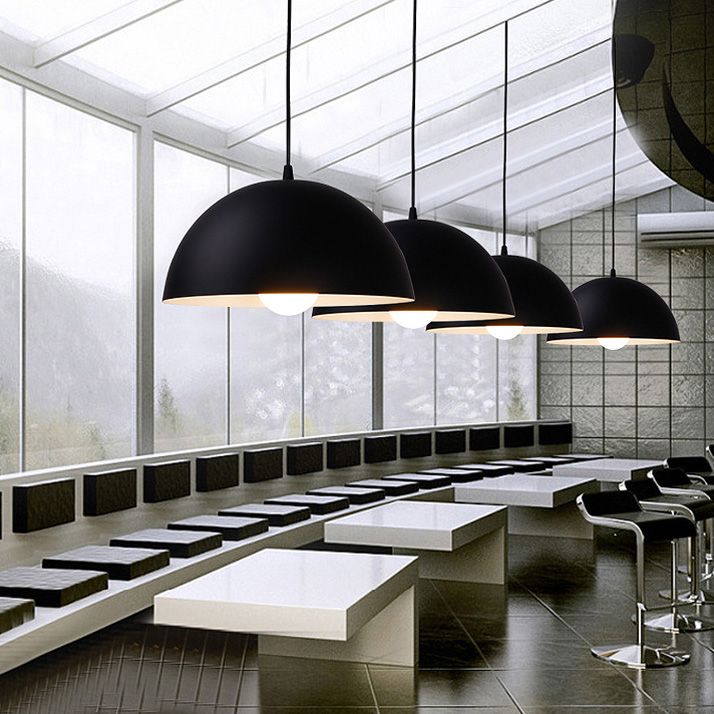 Luz colgante de metal estilo nórdico macron color colgante de colgante semicirclel luz colgante para cocina