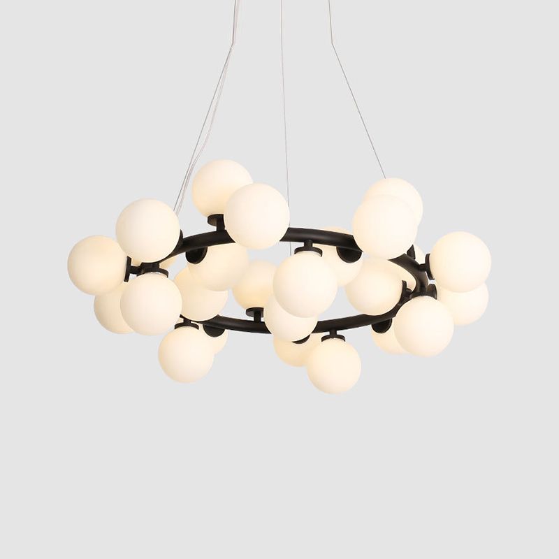 Accesorios modernos de iluminación de vidrio de lámpara de lámpara múltiple para el comedor