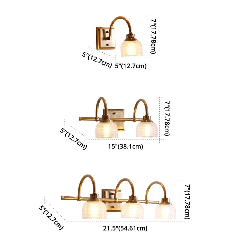 Traditionelle Einfachheit Schüssel Waschtischleuchten Glaswandhalterung Leuchte für Badezimmer