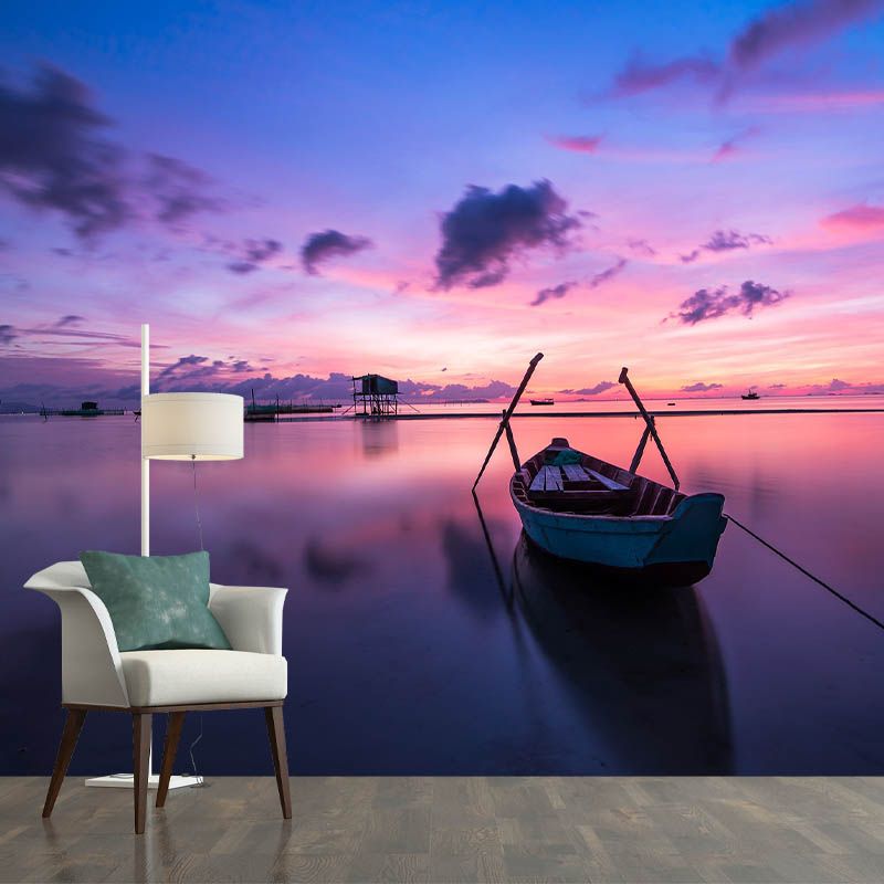 Sea Pattern Photography Wallpaper Living Room Tropical Stain Resistant