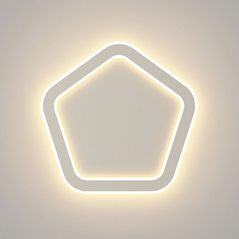 LED Wall Lamp 1-Light Simple Wall Mount Lamp with Acrylic Shade for Bedroom