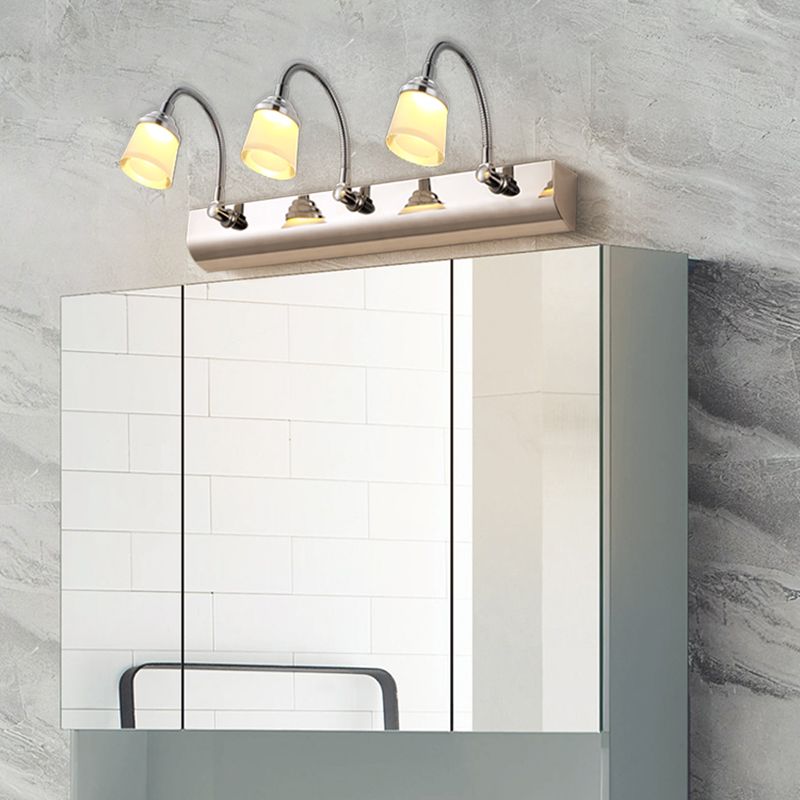 Contemporary Rectangle Shape Vanity Light with Acrylic Shade for Shower Room