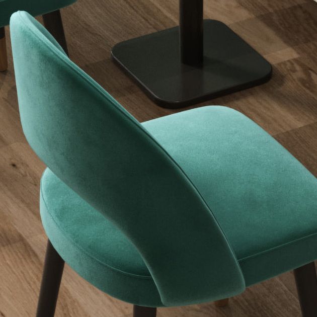 Silla de comedor de estilo escandinavo de metal, silla lateral sin brazos para comedor