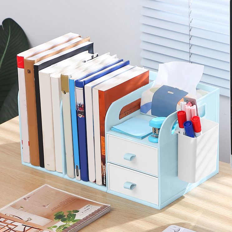 Contemporary Style Bookcase Plastic Bookshelf for Office and Dormitory