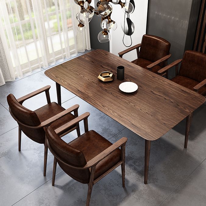 Traditional Style Ash Wood Chairs Solid Back Arm Kichen Dining Rooms Chair