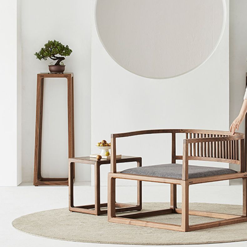 Traditional Style Dining Chair Solid Wood Arm Chair for Home
