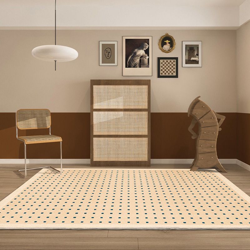 Light Brown Modern Rug Polyester Pattern Indoor Rug Stain Resistant Rug for Home Decor