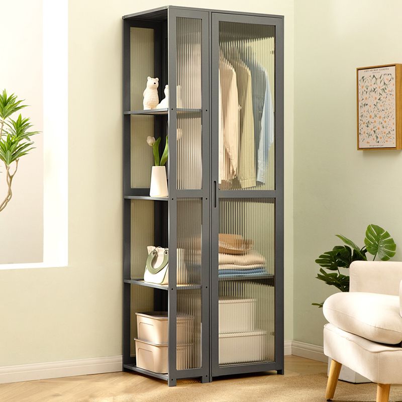 Modern Style Wardrobe Cabinet Wood Clothes Rail Wardrobe Armoire for Home