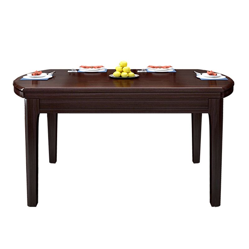 Modern Foldable Dining Table for Home Solid Wood Dinette Table