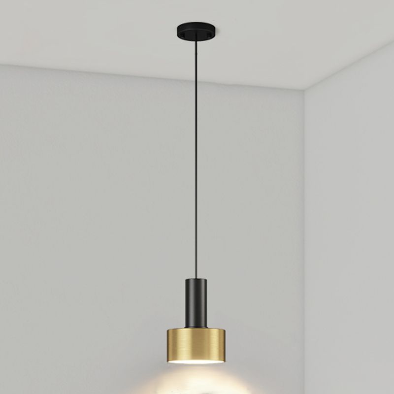 Metalen cilindrische schaduw hanglampen moderne stijl 1 kop hangende montage voor slaapkamer